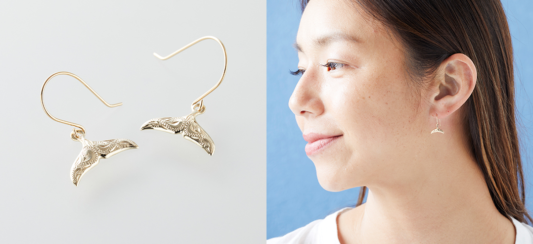 可愛い人魚の尻尾のピアス～ヒウイア～ | ハワイアンジュエリーの