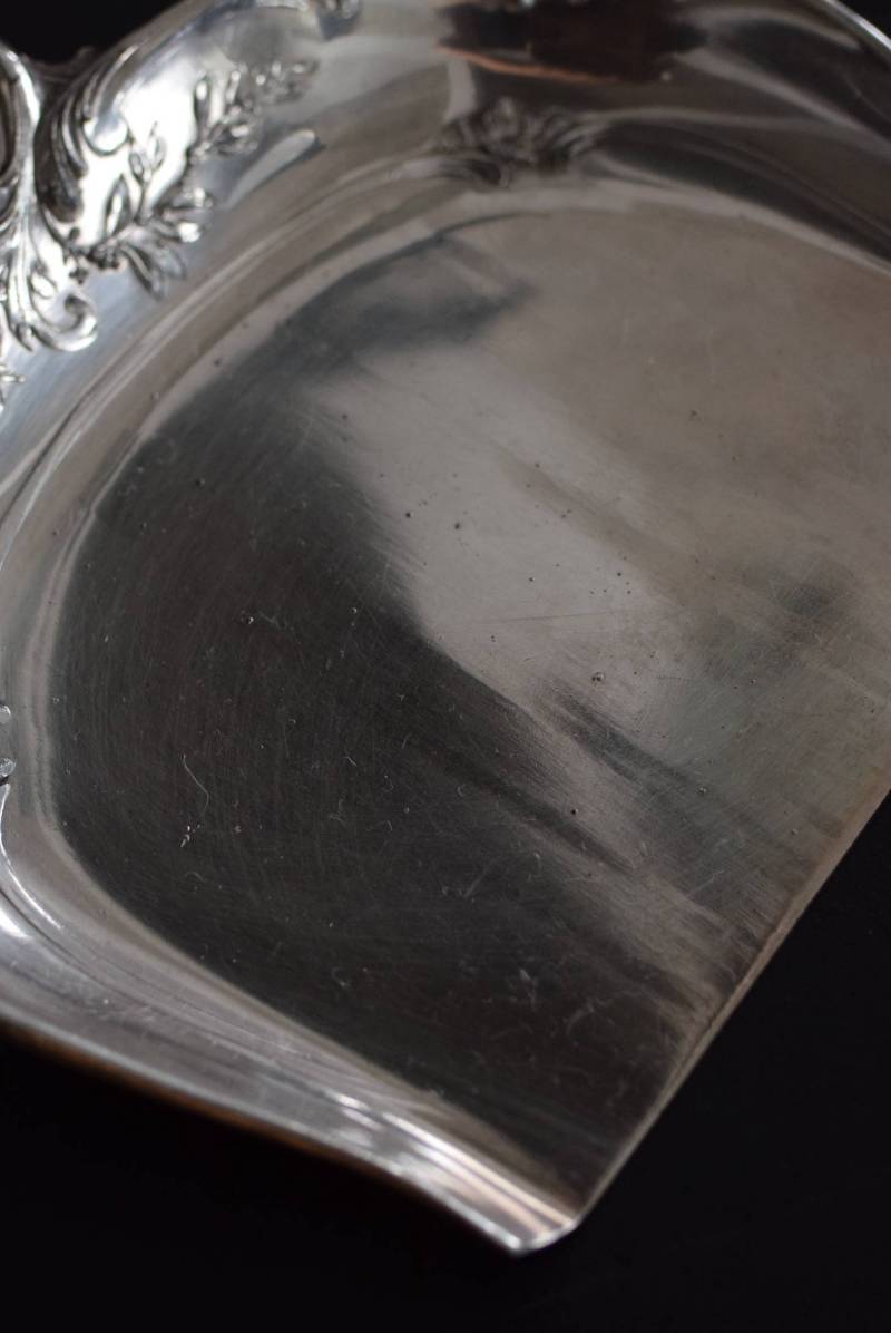 ダストパン＆ブラシセット.2 フランス アンティーク シルバープレート