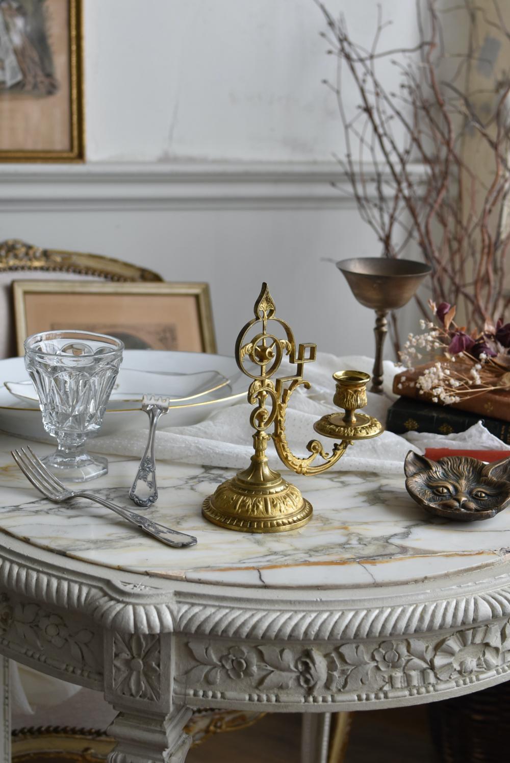 フランスアンティーク雑貨 キャンドルスタンド.9 アンティーク燭台