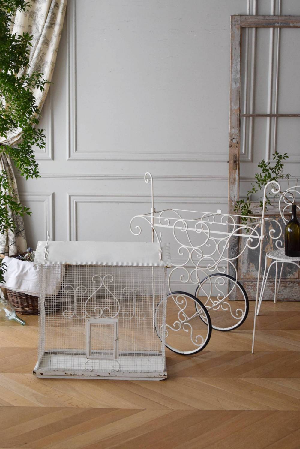 フランス 美しい装飾 ヴィンテージ バードゲージ 鳥かご インテリア