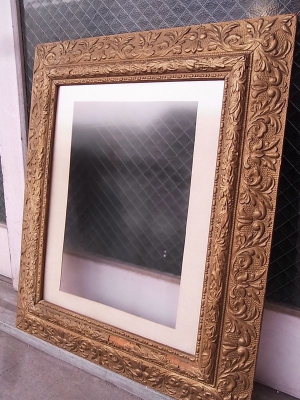 装飾付きフレーム 木製フレーム 額縁 ビクトリアン ガラス付き