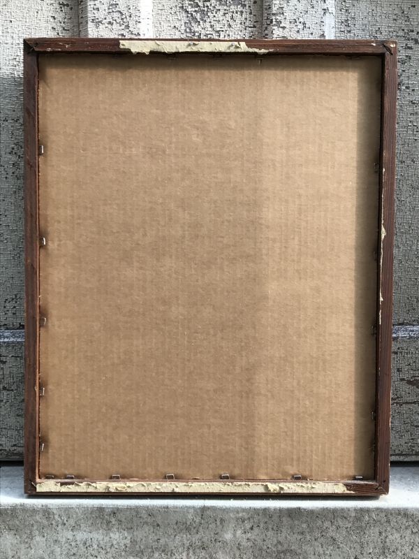アンティーク フレーム ウッド 木製フレーム ガラス 背板付き 額縁