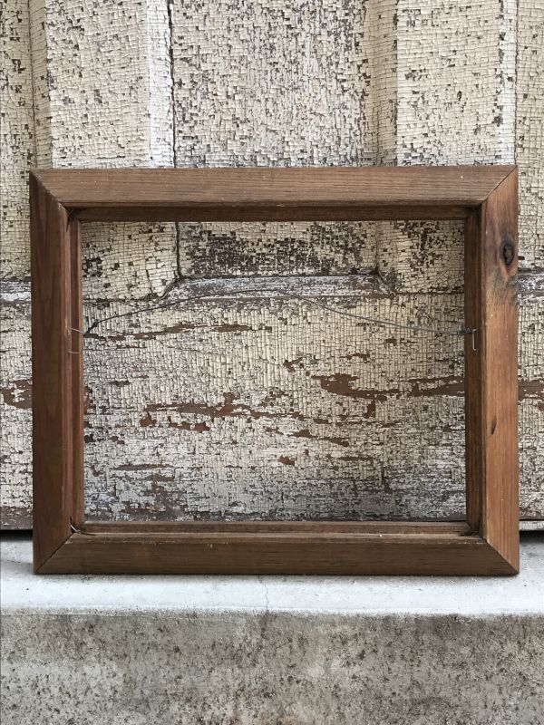 レトロ！ヴィンテージ！アンティークフレーム2枚 古道具 木製額縁