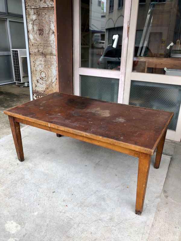 1940年前後 インダストリアル ワークベンチ デスク ウッド テーブル
