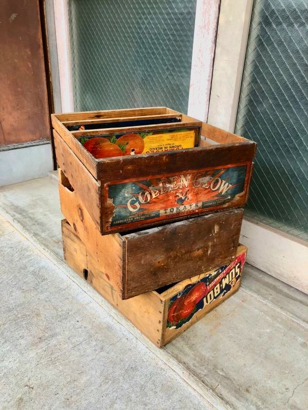 1930'S 40'S 50'S FRIUT CRATE ベジタブル箱 フルーツBOX ウッド