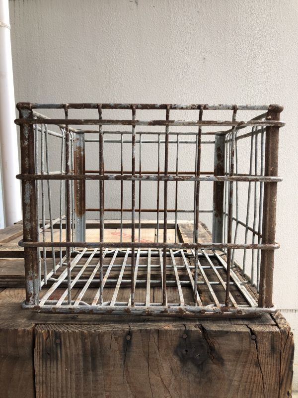 ワイヤーバスケット ボトルケース メタルボックス ミルククレート