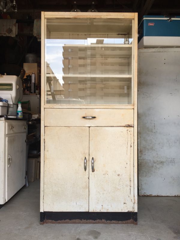 1950-60's ヴィンテージ インダストリアル パーツキャビネット/カーキ