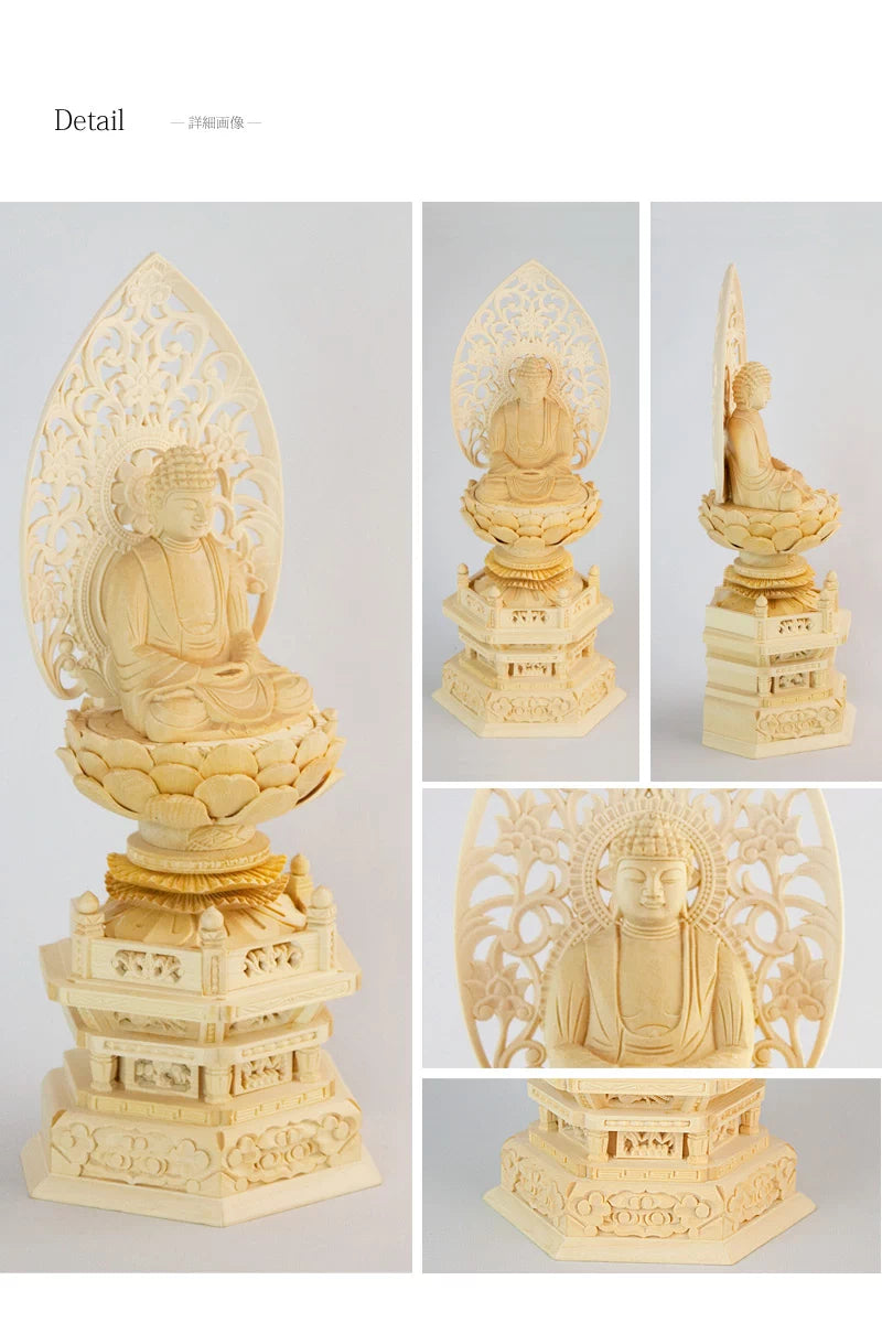 桧木仏像 六角台座 座釈迦 【曹洞宗・臨済宗・禅宗】 | 本尊・脇侍の