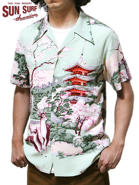 アロハティア様 SUN SURF[サンサーフ] アロハシャツ SS39277 CRANE FLY