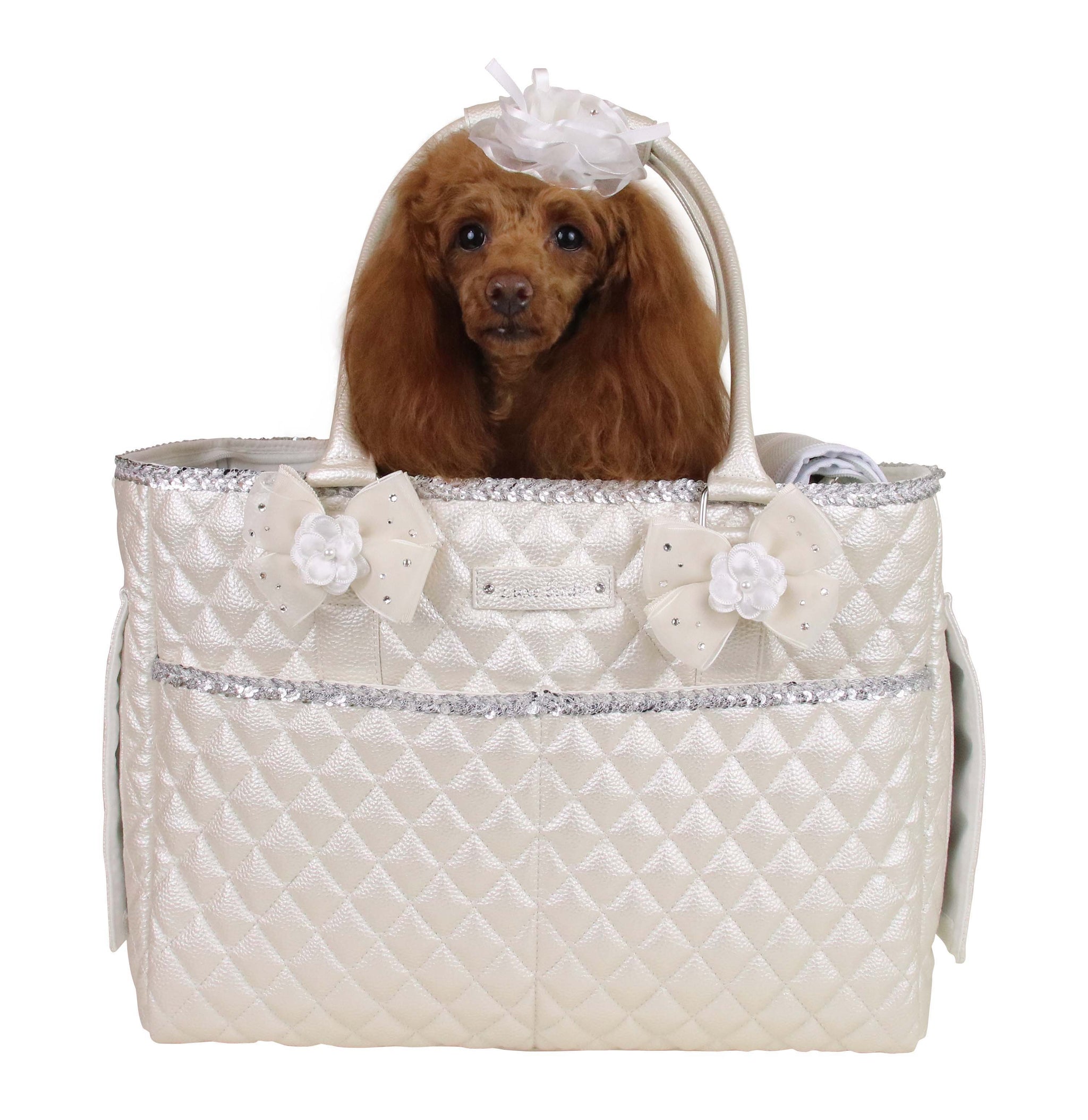 ペット用キャリーLuxe birdie ファー付きトートバッグ Luxe birdie