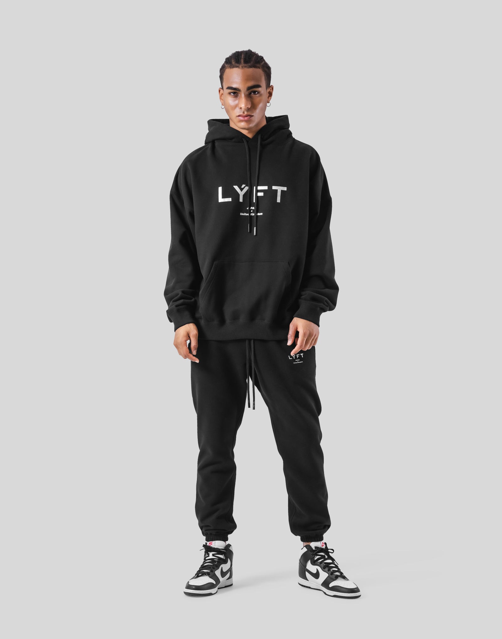 LYFT KNIT LIKE LOOSE SWEAT SHIRT - BLACK