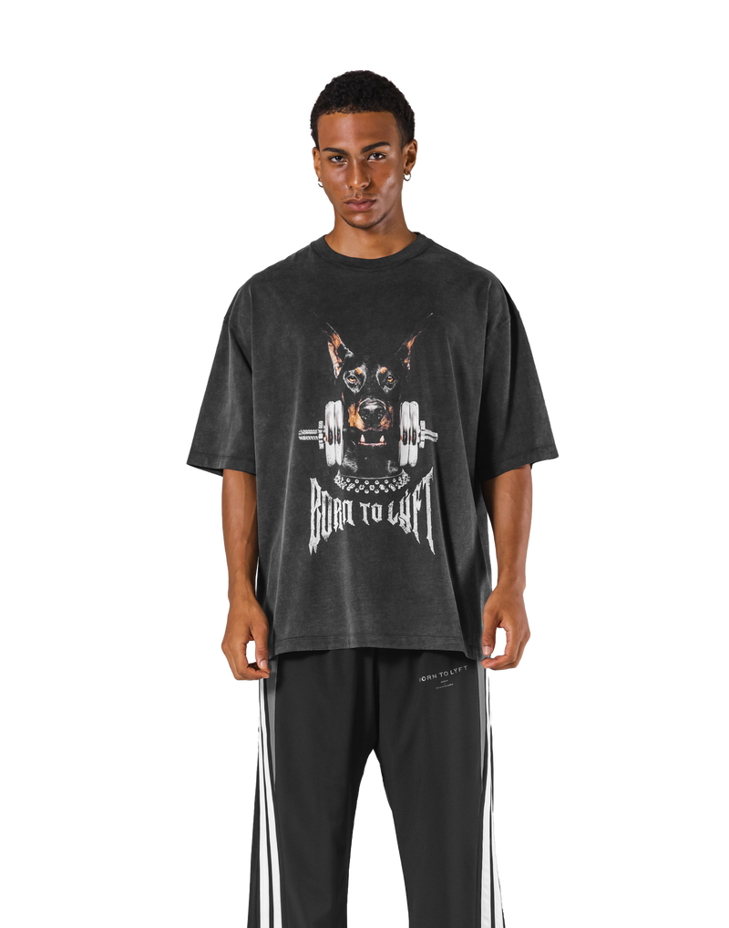 Dog Graphic Vintage Big T-Shirt - Black – LÝFT