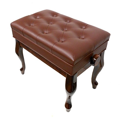 ピアノ椅子 猫脚 高低自在 調整 ブラウン 木目 ピアノ ピアノ椅子 猫脚