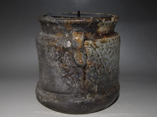 古備前水指 千家三代元伯花押 円能斎追書o457