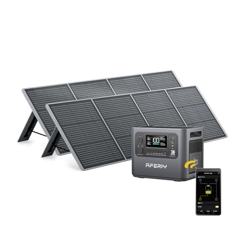 Amazon.co.jp: AFERIY 2400 ポータブル電源 ソーラーパネル セット200W