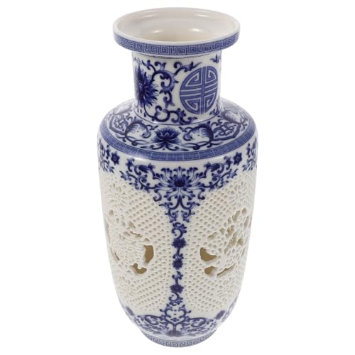 景徳鎮 陶磁器 青花喜字スイカ缶 茶缶茶道具 装飾品 現代工芸品 置物