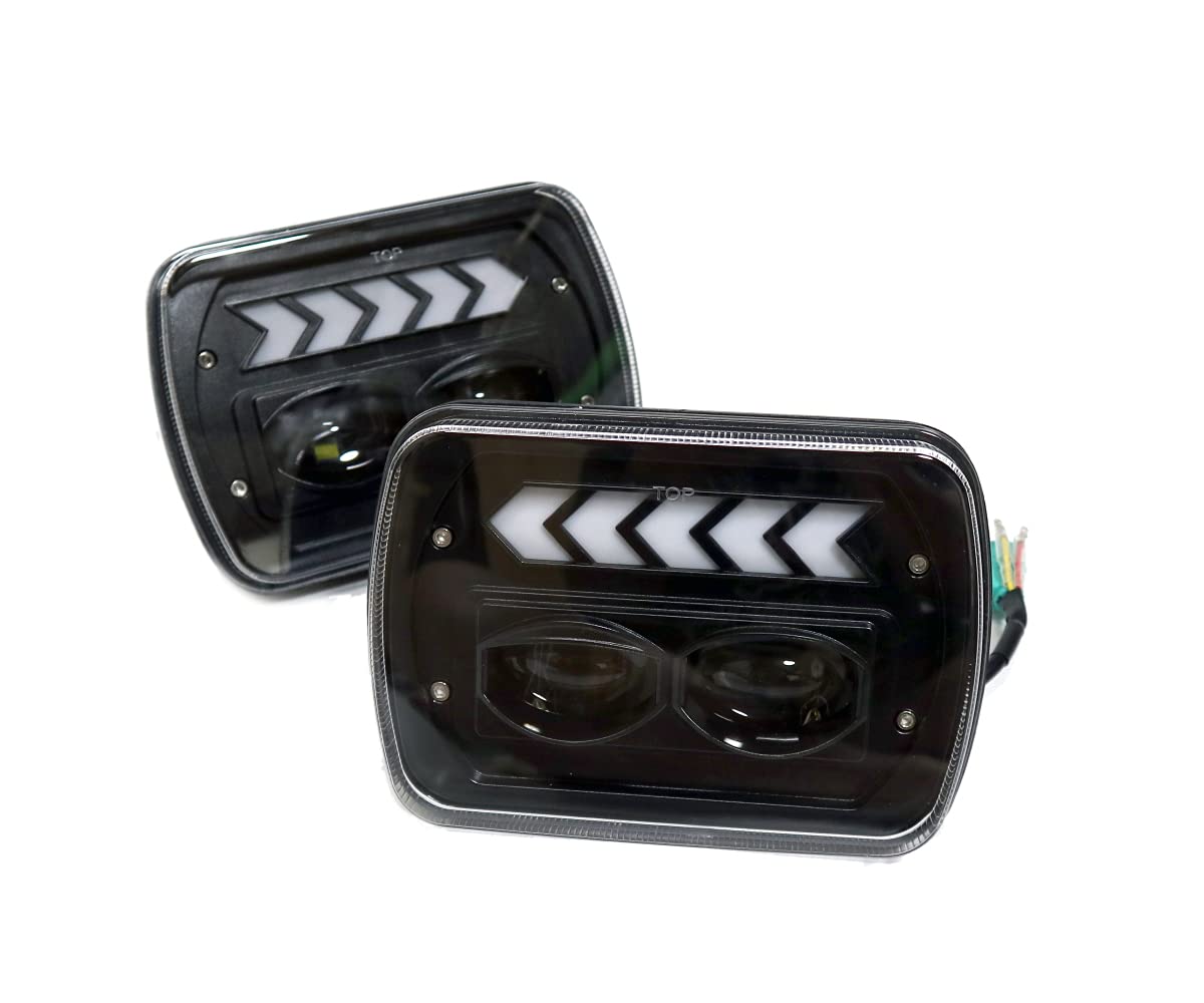 Amazon | 自遊本舗 汎用5×7 LED ヘッドライト プロジェクター AE86