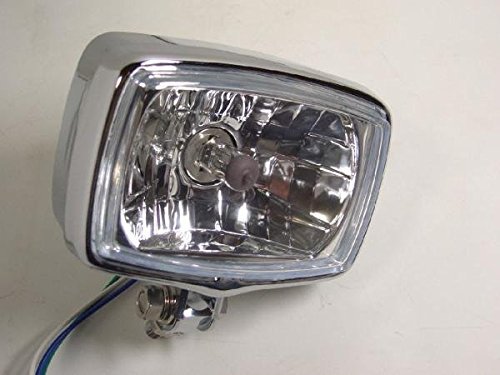 Amazon | マルチリフレクタースクエアヘッドライト H4球 バイク用角型