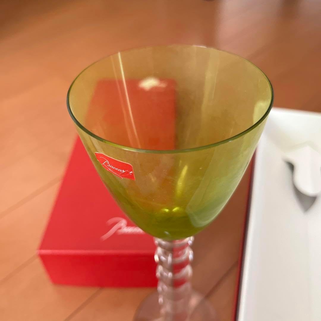 バカラ/Baccarat】ベガ マティーニグラス グリーン ワイングラス 美品