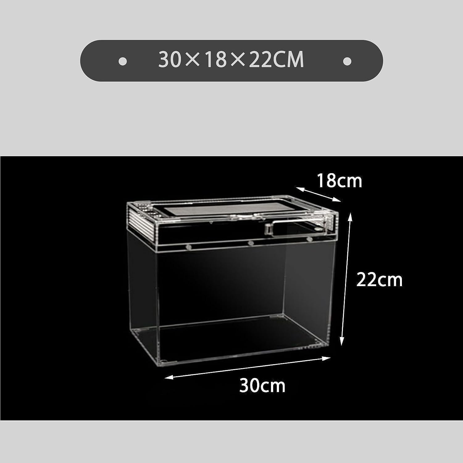 Amazon | Zifizo 爬虫類ケージ 透明アクリル飼育ケース（20/30/40/50cm