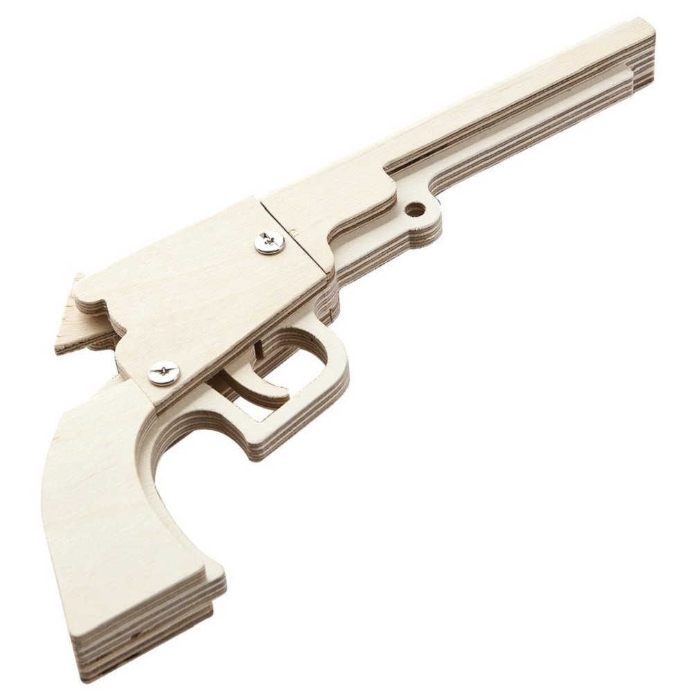 木製トイガン 3点セット リボルバー ベレッタ マシンガン ゴム鉄砲
