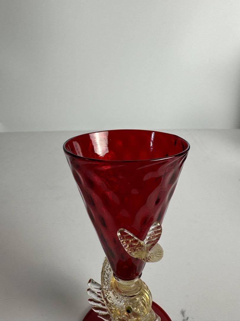 MURANO 38㎝ ムラノ ドルフィン モチーフ デカンタ & グラス セット