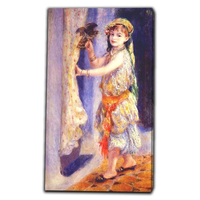 ルノアール オリジナル版画タイトル「鷹を持つ少女」限定数300/72