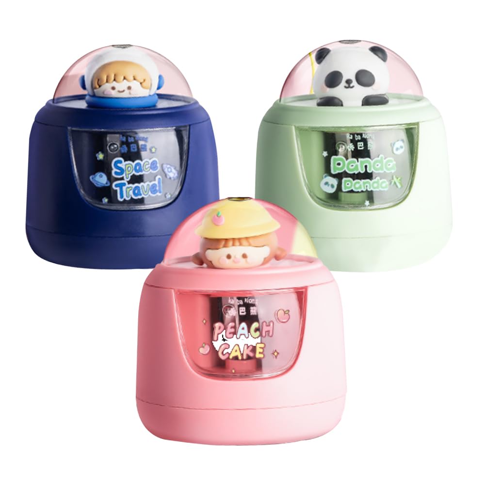 Amazon.co.jp: 【電動】鉛筆削り キャラクター（女の子）ピンク