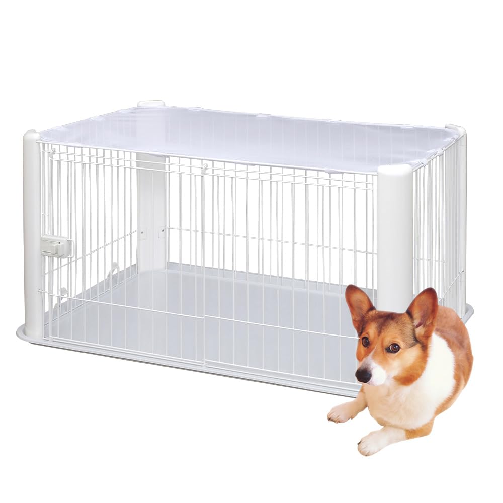 Amazon | アイリスオーヤマ 犬 サークル ペットサークル ホワイト 中型