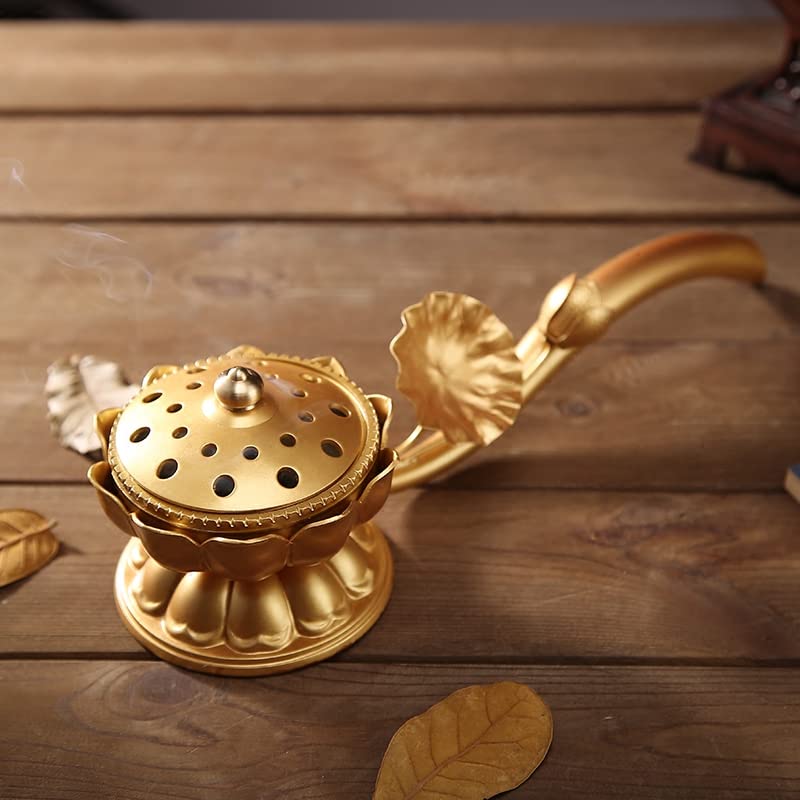 修縁堂】チベット密教 蓮の花の形の香炉を彫る 大きいサイズ