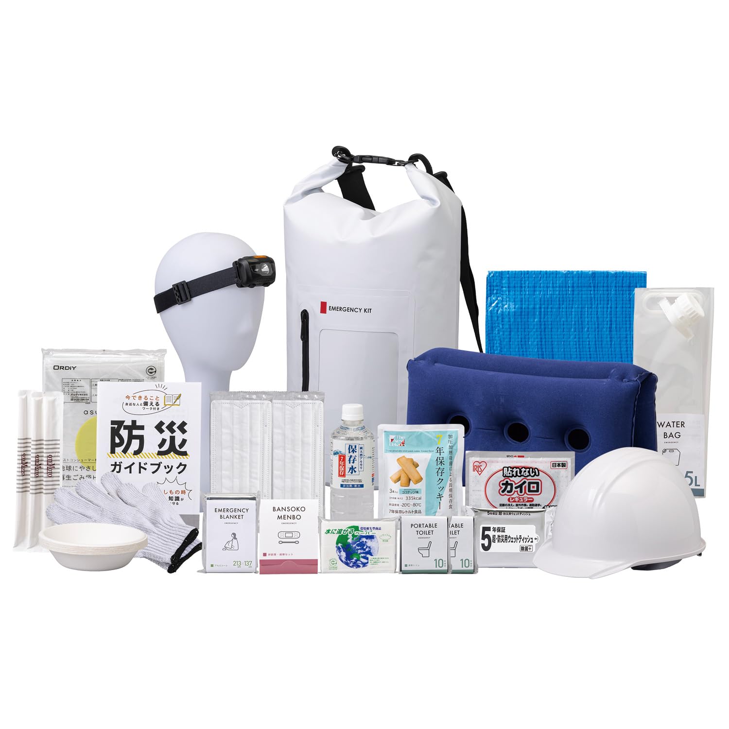 Amazon.co.jp: 岸田産業 防災セット 緊急防災24点セット (1500E) 災害