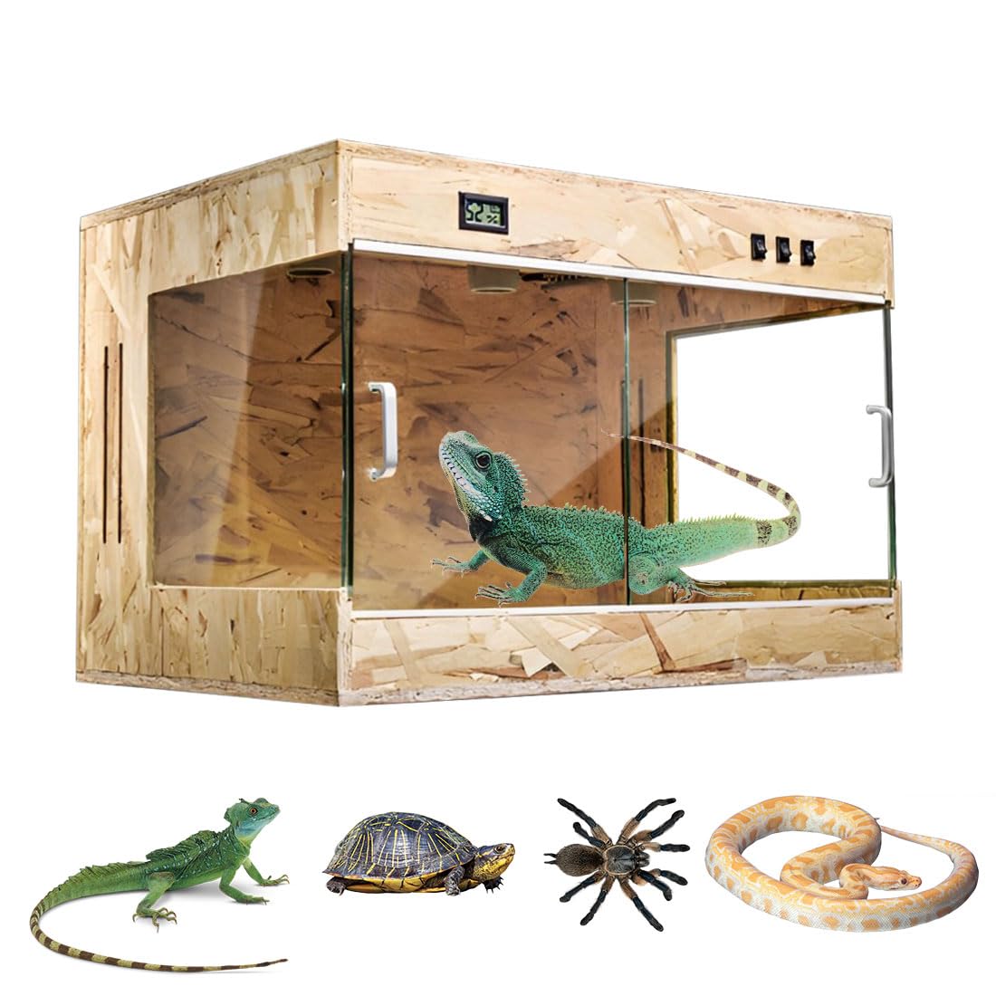 爬虫類ケージ 木製ケージ フトアゴ ハリネズミ プロフ必読 フルオプ