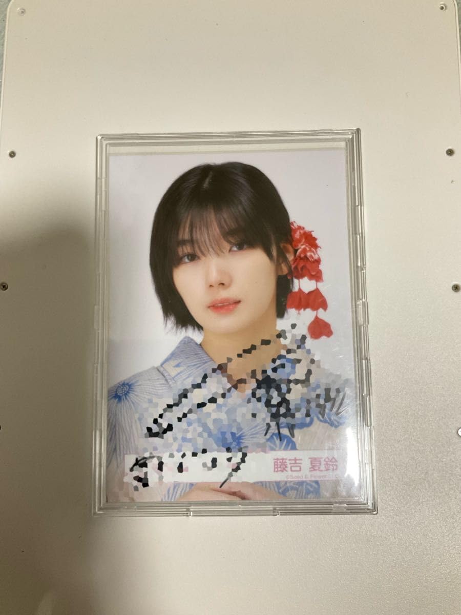 限定オリジナル商品】藤吉夏鈴生写真＆新せ界アクスタ（オリジナル額装