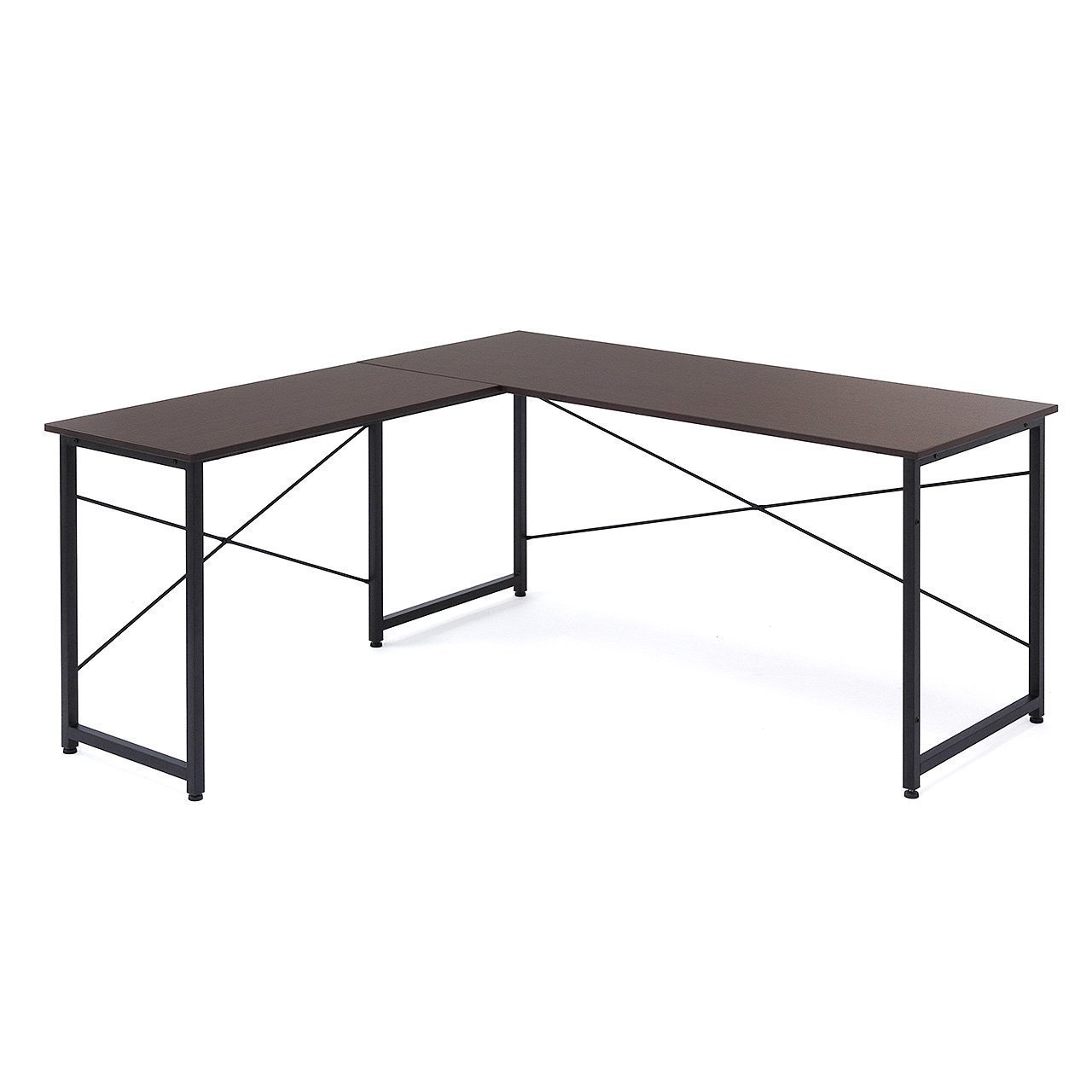 Amazon | イーサプライ L字型 パソコンデスク コーナーデスク 木製 幅