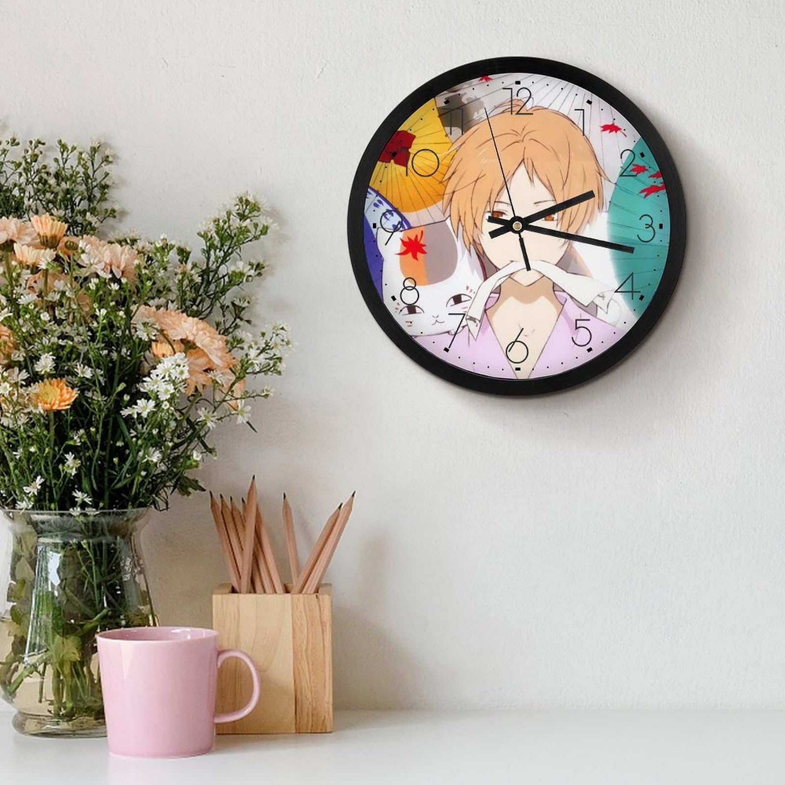 なつめゆる人帳 壁掛けアクリルクロック 夏目友人帳 時計 夏目貴志