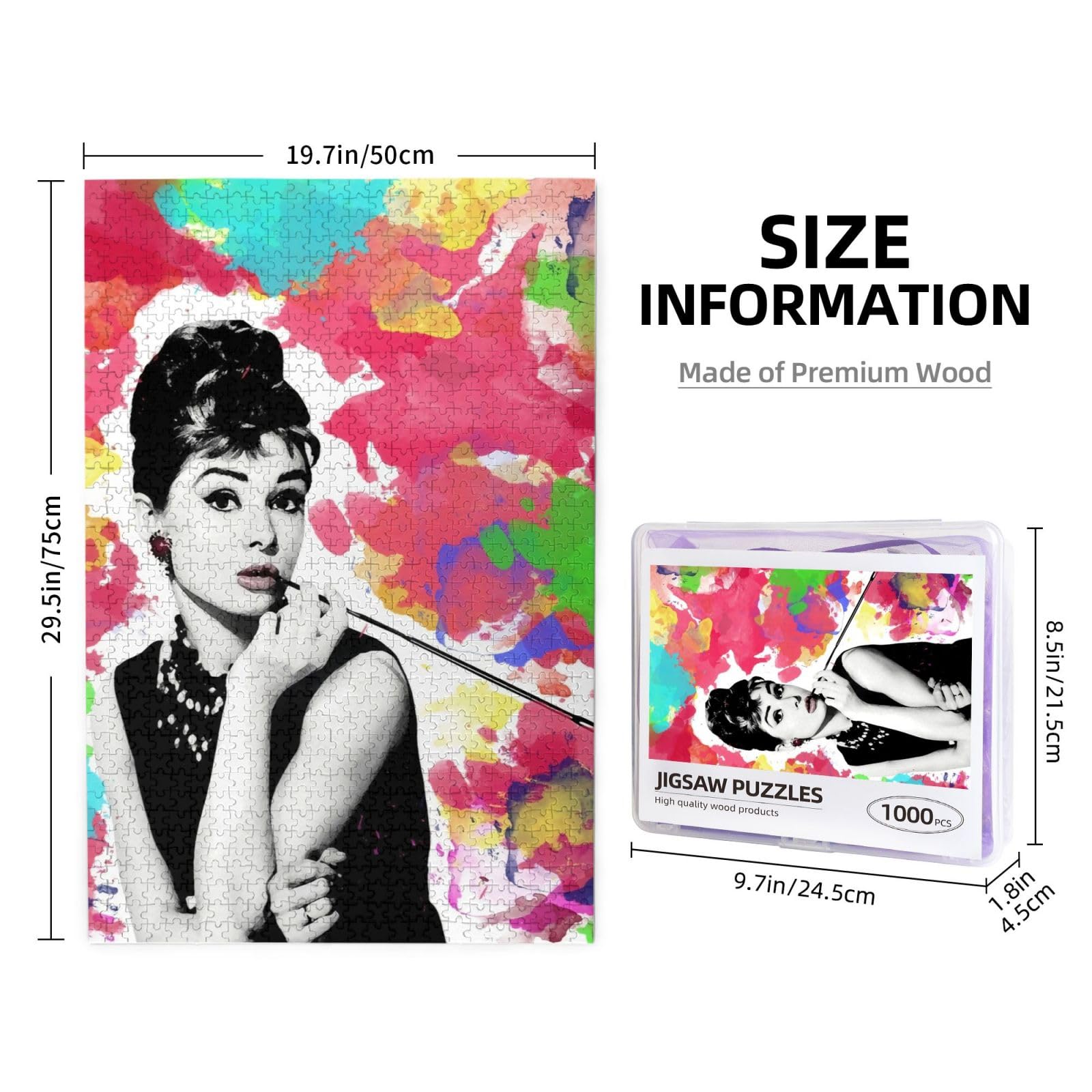完成品】オードリー・ヘプバーン ジグソーパズル 1000ピース Amazon.co