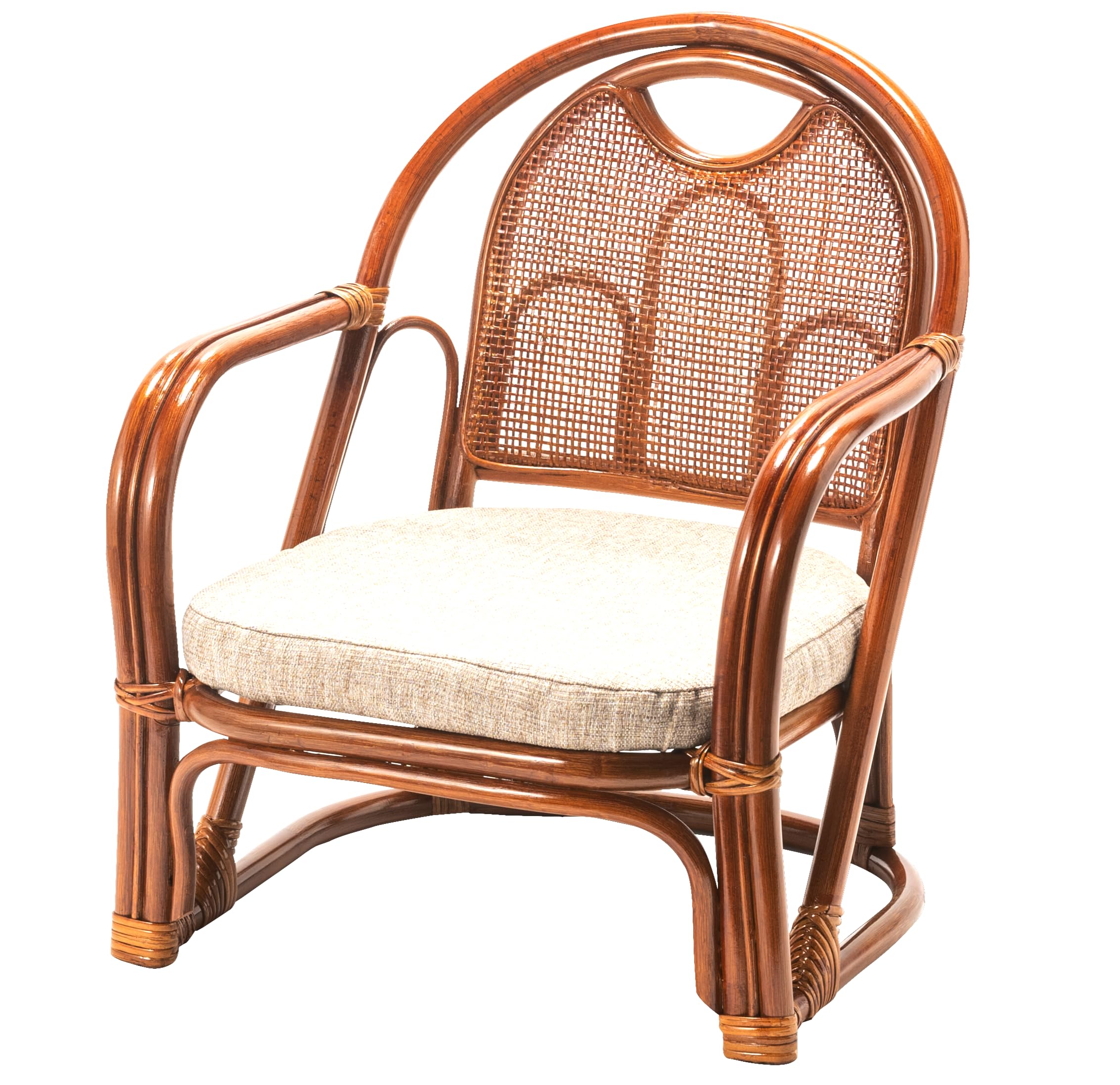 Amazon.co.jp: 大竹産業 椅子 チェア 籐 ラタン ブラウン 47x49x56cm