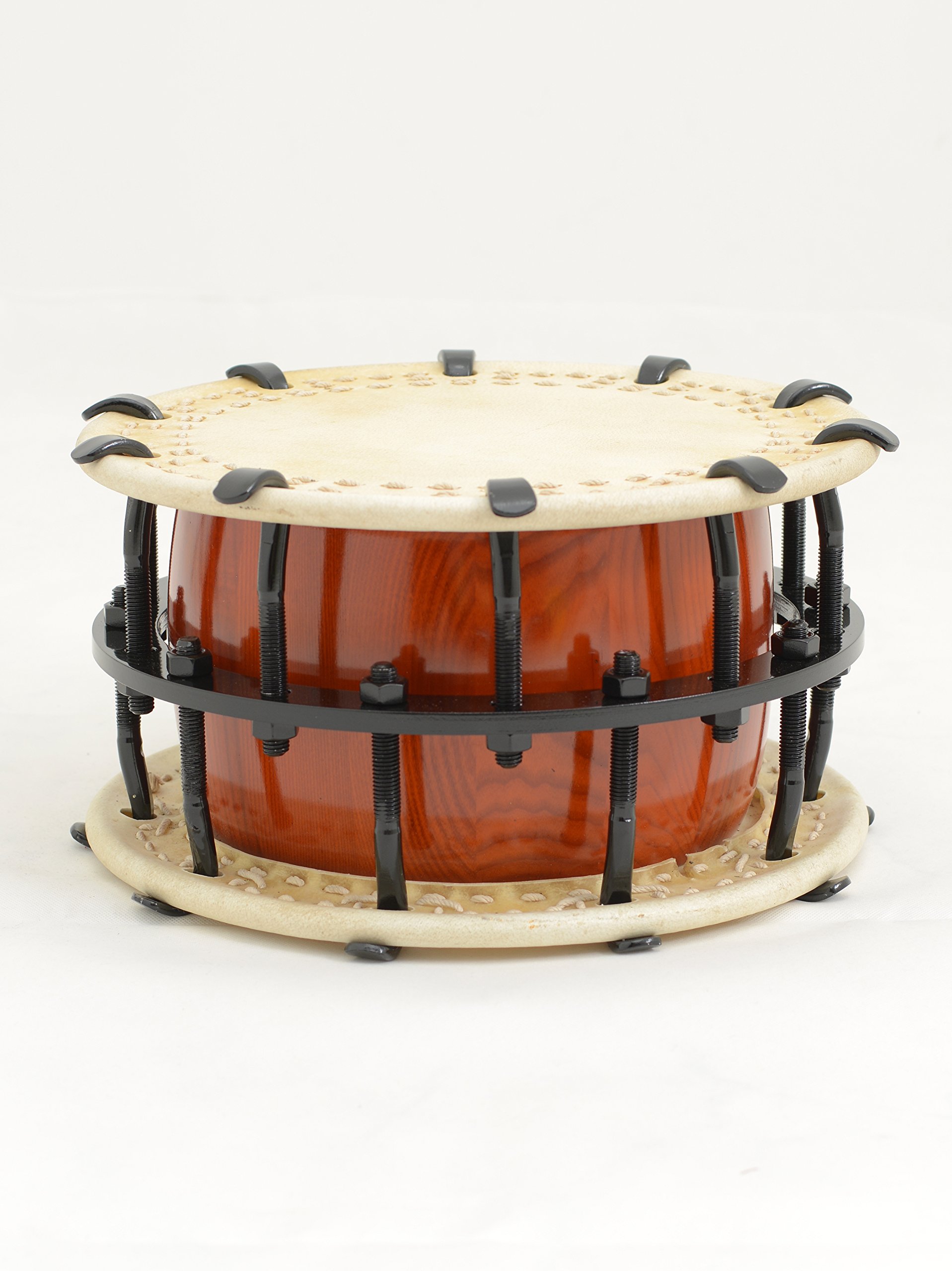 担ぎ太鼓約1.2尺締太鼓和太鼓 天然皮革ストラップ付き中古品① 担ぎ