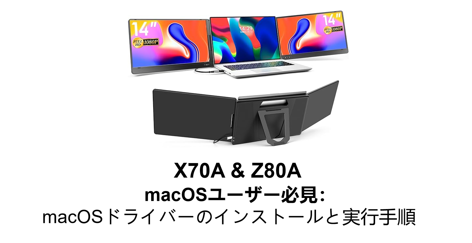 Amazon.co.jp: KOGODA トリプルモニター 14インチ モバイルデュアル