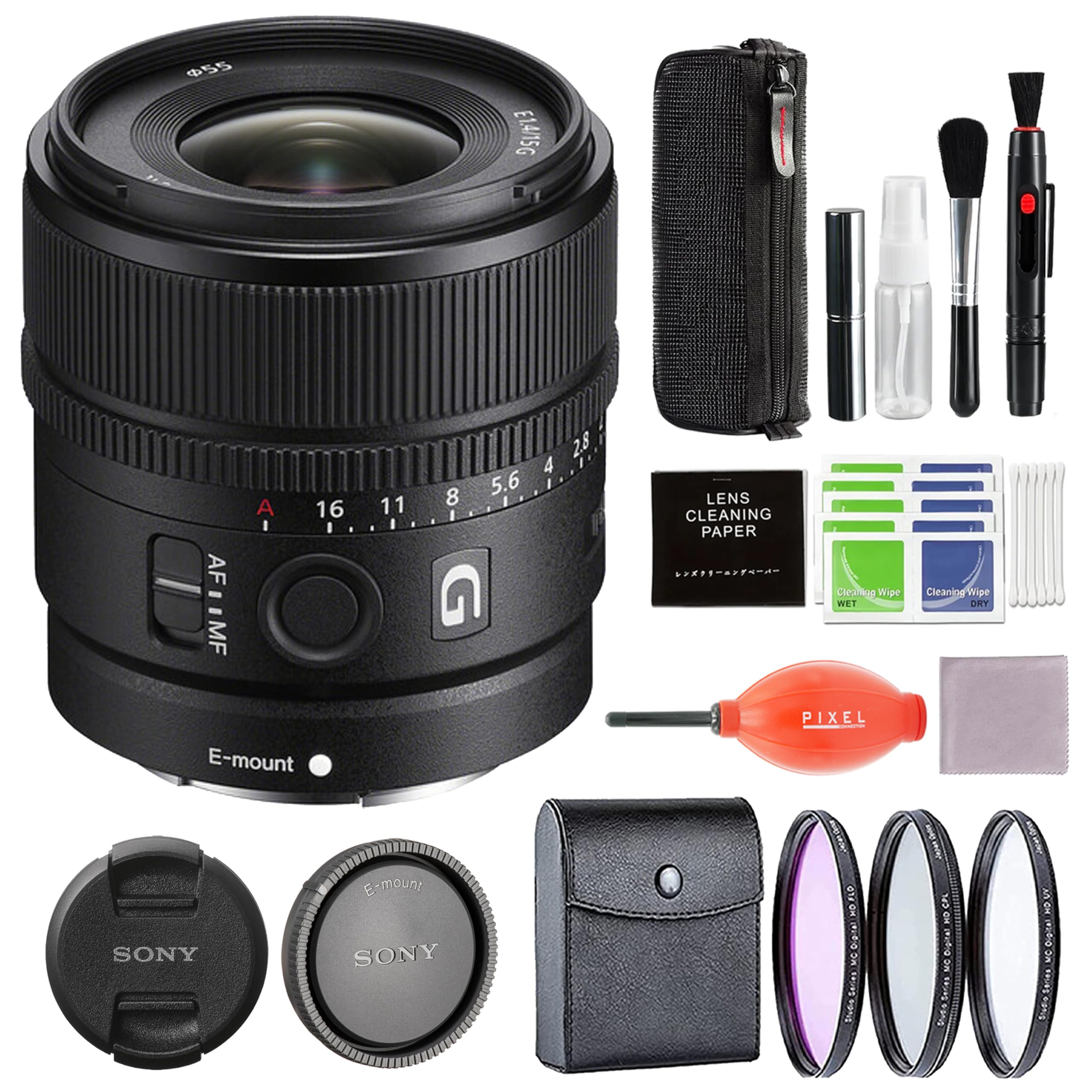 Amazon.com : Sony E 15mm F1.4 G APS-C Wide-Angle G Lens Bundle