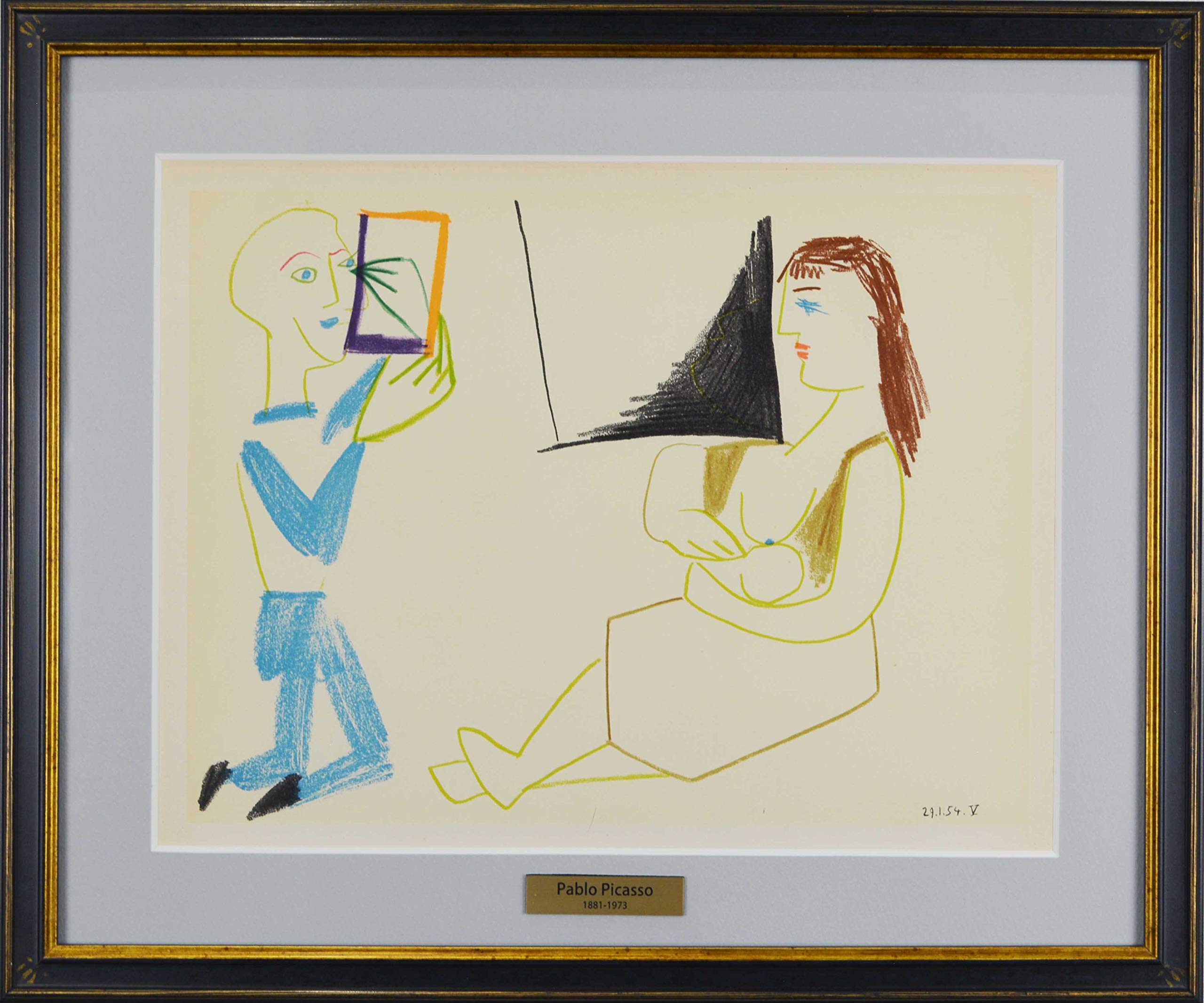 パブロ・ピカソ 幸せの味 1970年 リトグラフ 限定666部 版画 額付 真作