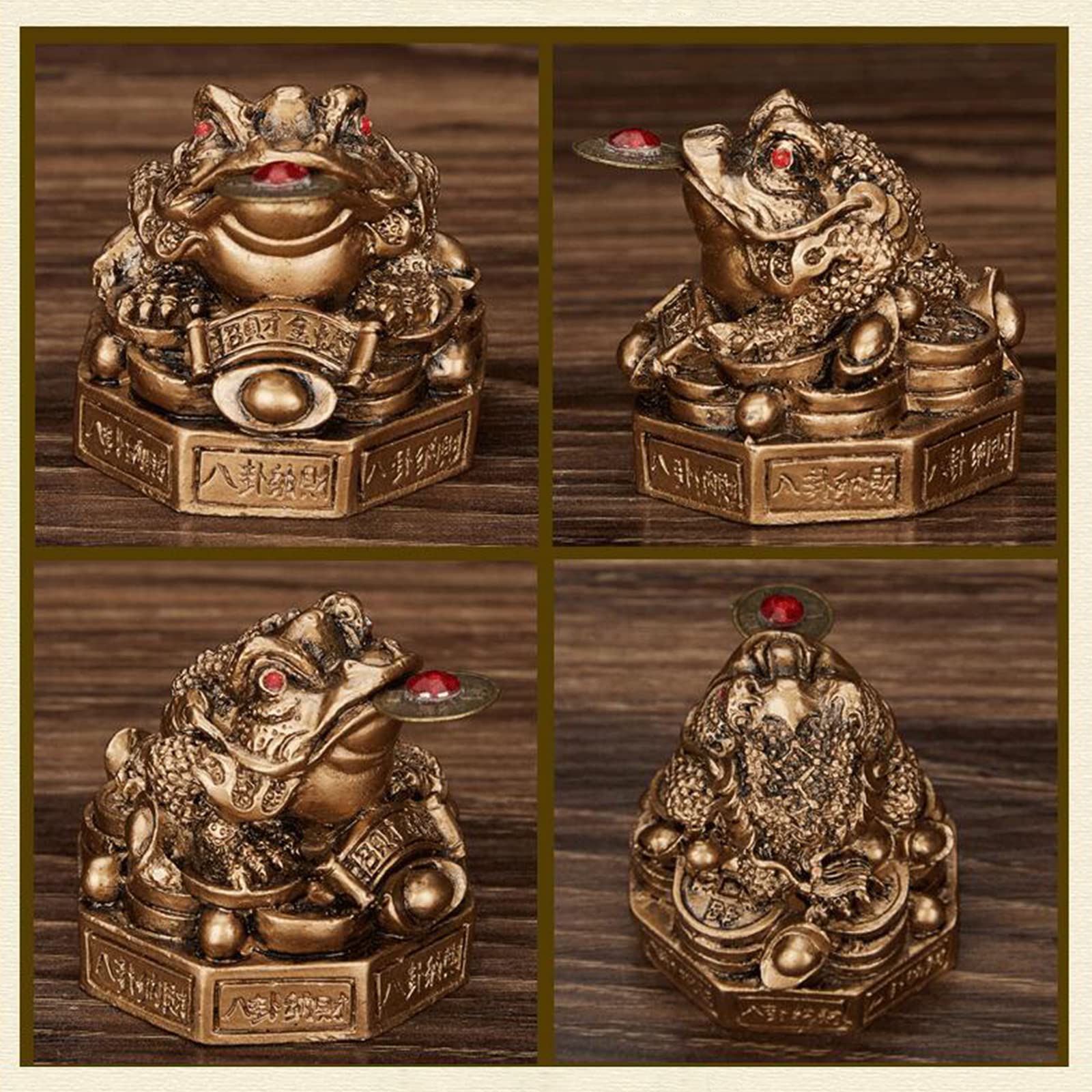 Amazon.co.jp: Folpus 中国の風水お金のカエルの像 3 本足のカエル