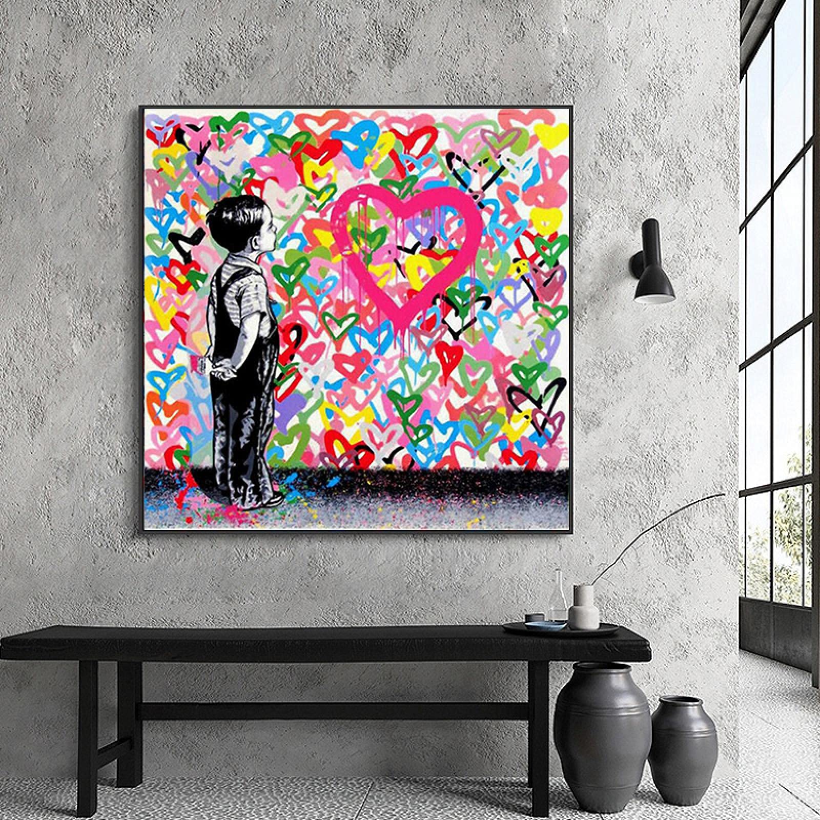 ラブブ 3Dアート 額付き ポップアート キャラクター印刷キャンバス