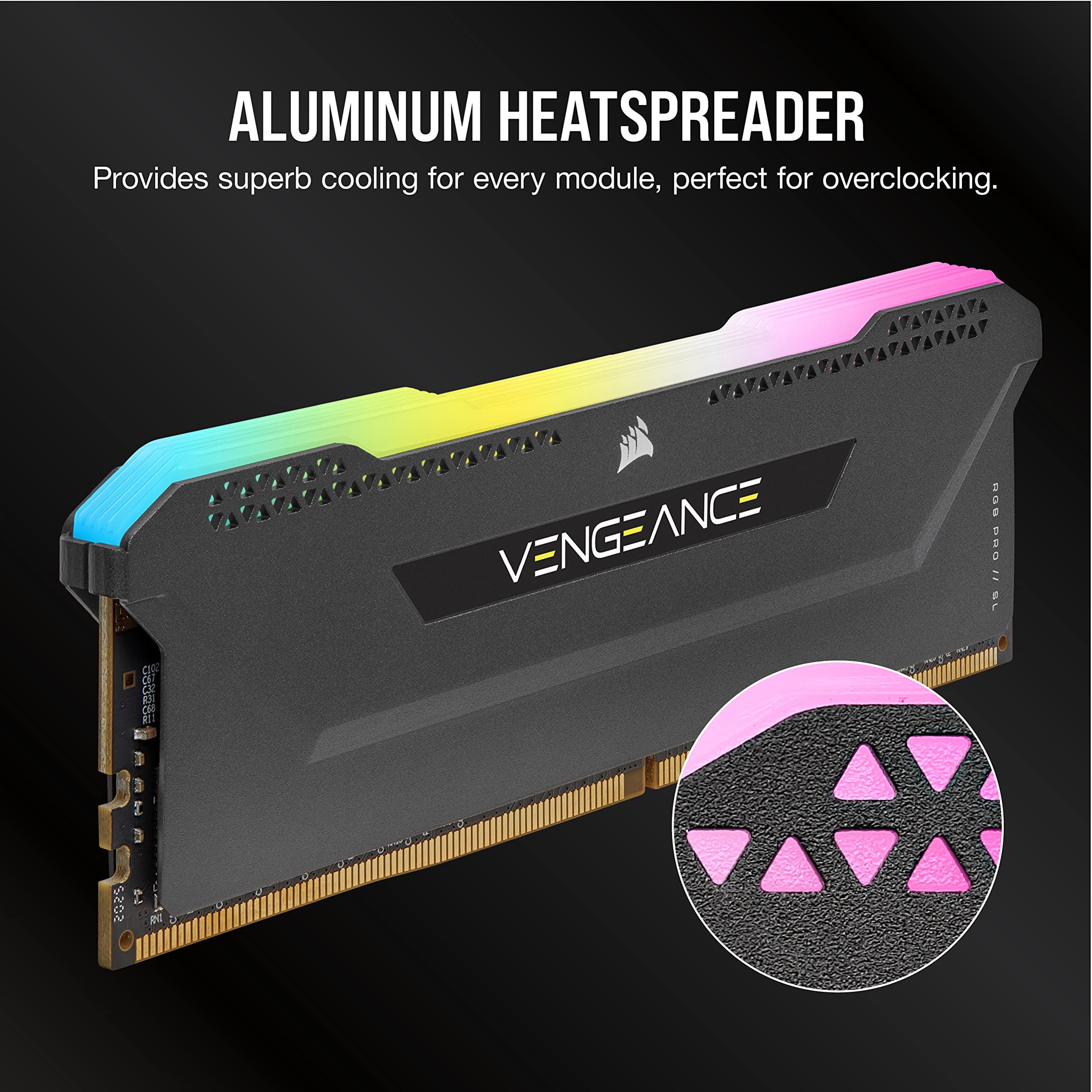 Amazon | CORSAIR Vengeance RGB PRO SL 32GB (2x16GB) DDR4 4000 (PC4