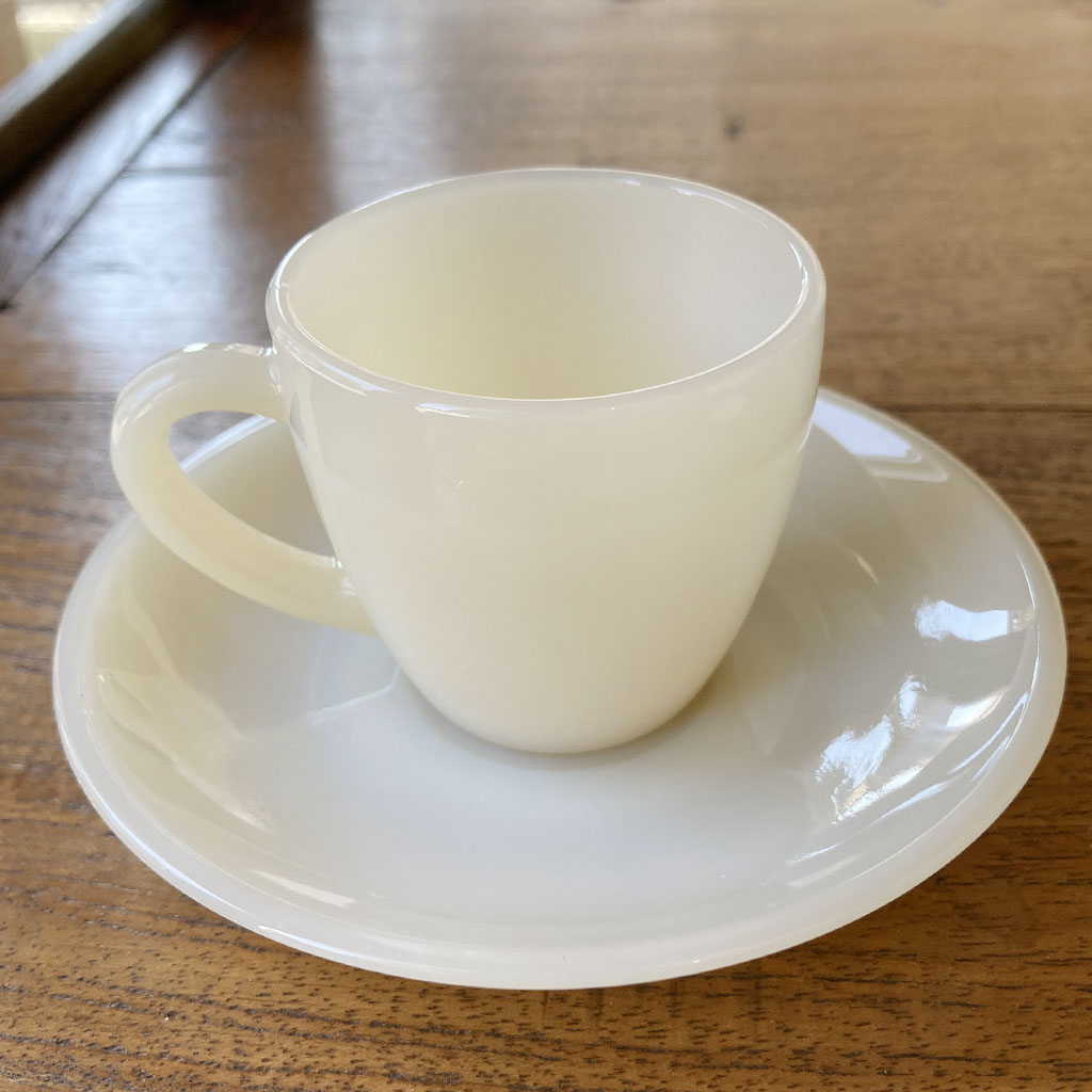 fire king デミタスカップ&ソーサー6客セット fire king デミタス