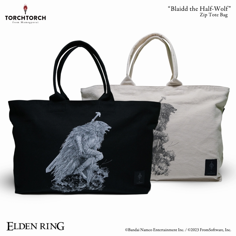 ELDEN RING × TORCH TORCH/ 半狼のブライヴのジップトート ブラック