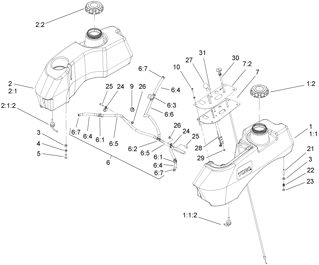 Parts – Z400 Z Master, With 48in 7-Gauge Side Discharge Mower | Toro