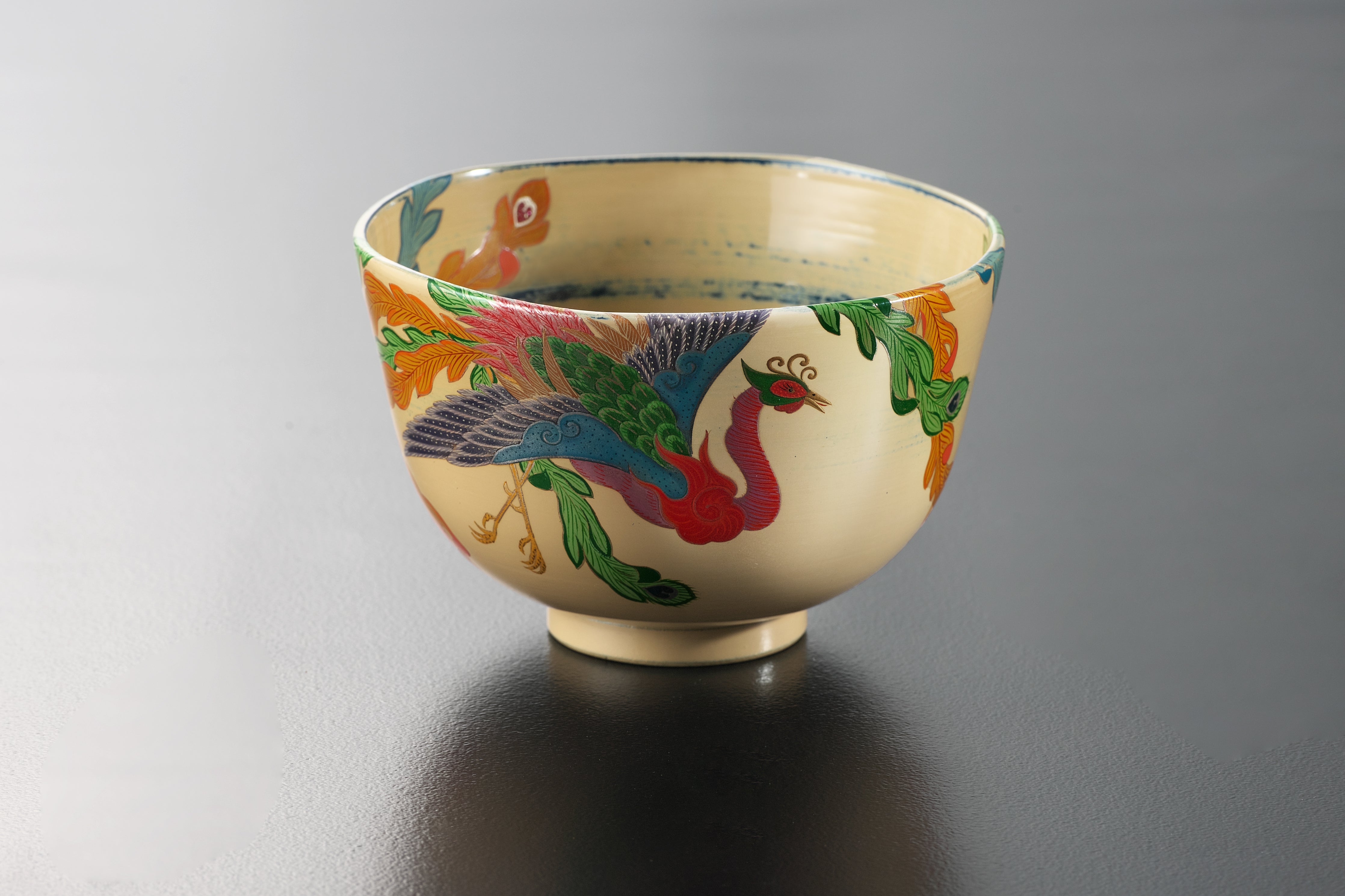 K07167【山中塗 雅峯工房 茶道具塗師 前端雅峯 春斉】イジ塗内