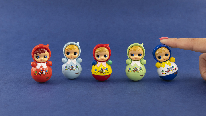 昭和レトロな懐かしの「おきあがりポロンちゃん」ミニチュアフィギュア