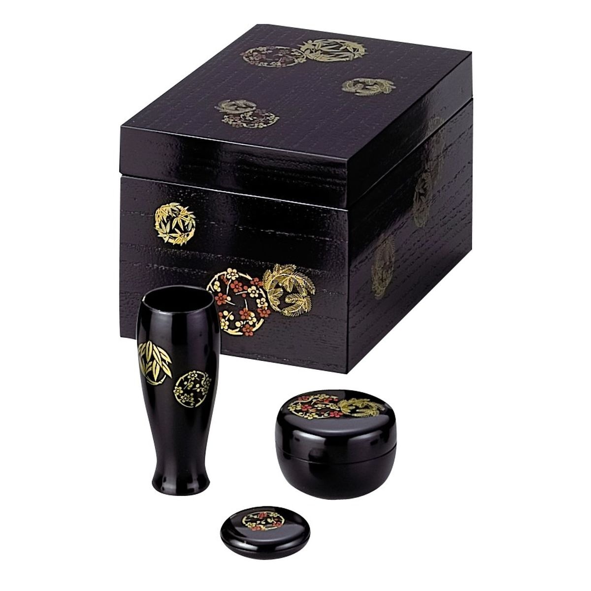 茶道具 桐製内金溜 棗 茶器 仕覆・時代箱付 V R8643 【公式通販】